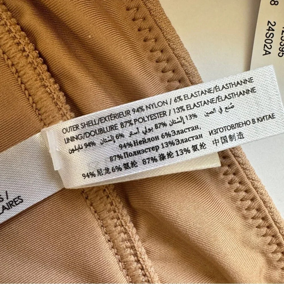 NWT La Vie En Rose Palm Beach High Waist Bikini Bottoms ONLY Gold Sand Sz L - Picture 9 of 12